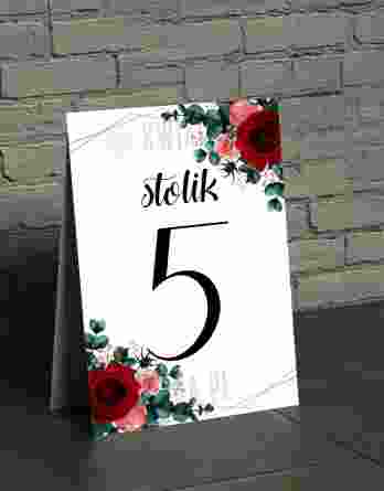 Numery na stół weselny- wzór #5