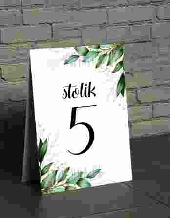 Numery na stół weselny - wzór #24