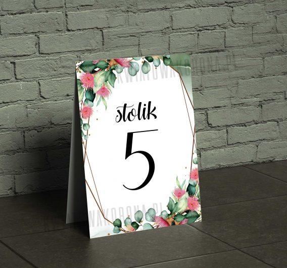 Numery na stół weselny - wzór #25