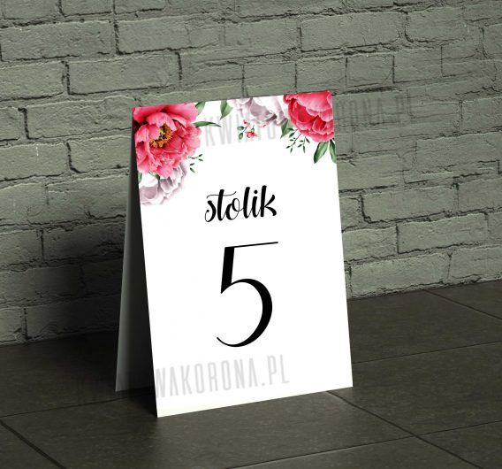 Numery na stół weselny - wzór #32