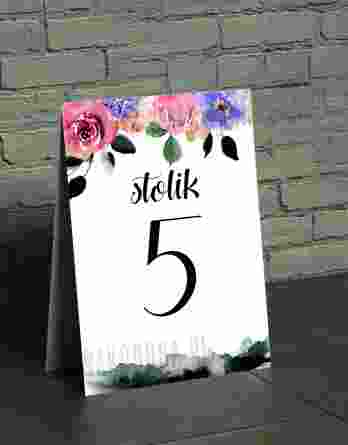 Numery na stół weselny- wzór #4