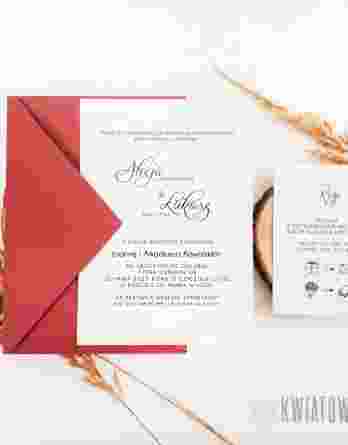 Zaproszenie ślubne minimalistyczne wzór #5